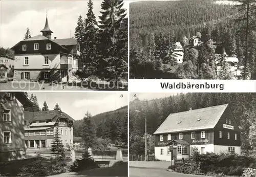 Waldbaerenburg Haus Sonnenblick Ferienheim Schaefermuehle Restaurant Riedelmuehle Kat. Altenberg