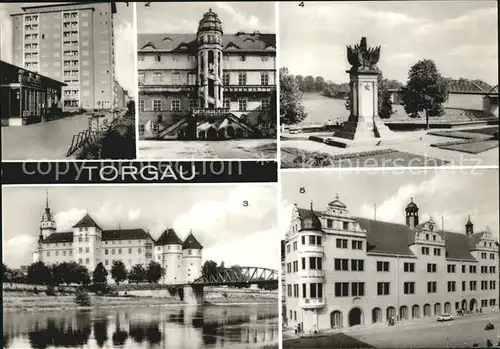 Torgau Hochhaus Schloss Hartenfels Wendelstein Rathaus Kat. Torgau