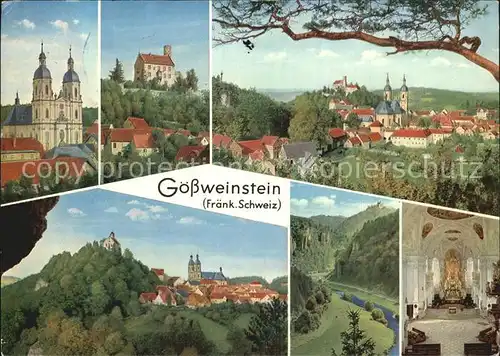 Goessweinstein Basilika 18. Jhdt. Balthasar Neumann Landschaft Fraenkische Schweiz Kat. Goessweinstein