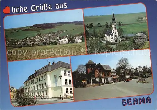 Sehma Teilansicht Kirche Schule Karlsbader Strasse Jubilaeum 625 Jahre Kat. Sehmatal