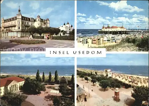 Usedom Zinnowitz FDGB Heim Glueckauf Ahlbeck Seebruecke Heringsdorf Kulturhaus Bansin Strand Kat. Usedom