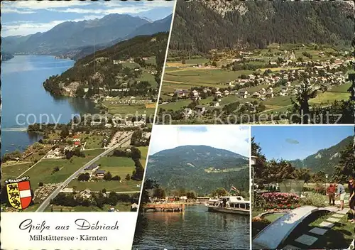 Doebriach Panorama Millstaettersee Bootsanleger Minigolf Alpen Kat. Radenthein