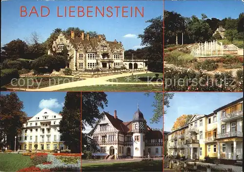 Bad Liebenstein Schloss Altenstein Rosengarten Kurhaus Postamt Haus Olga Kat. Bad Liebenstein