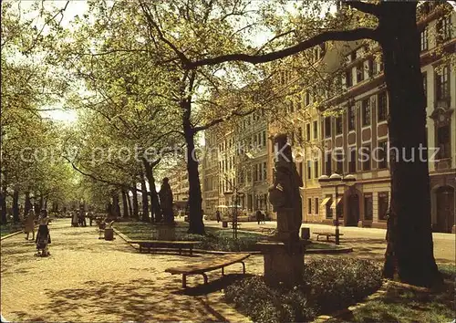 Dresden Strasse der Befreiung Statue Denkmal Kat. Dresden Elbe