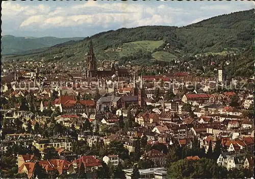 Freiburg Breisgau mit Blick zum Schlossberg und ins Elztal Kat. Freiburg im Breisgau