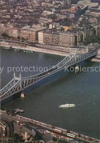 Budapest Freiheitsbruecke Donau Fliegeraufnahme Kat. Budapest