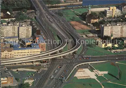 Budapest Florianplatz Fliegeraufnahme Kat. Budapest