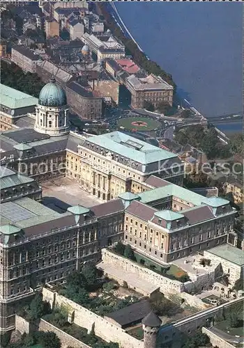 Budapest Burg von Buda Fliegeraufnahme Kat. Budapest