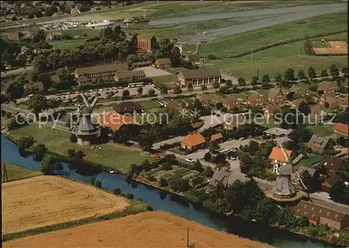 Greetsiel Zwillingsmuehlen Fliegeraufnahme Kat. Krummhoern