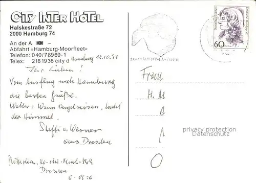 Moorfleet City Inter Hotel Kat. Hamburg