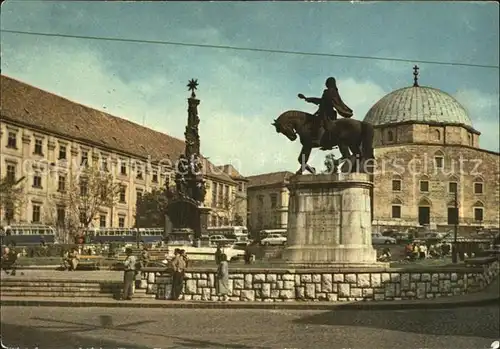 Pecs Szechenyi ter Platz Denkmal Reiterstandbild Kat. Pecs