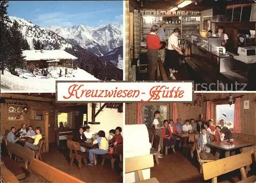 Zell Ziller Tirol Kreuzwiesen Huette Schigebiet Kreuzjoch Alpenpanorama Kat. Zell am Ziller