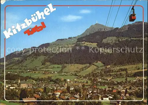 Kitzbuehel Tirol Panorama Luftkurort Hahnenkammbahn Kitzbueheler Horn Kat. Kitzbuehel