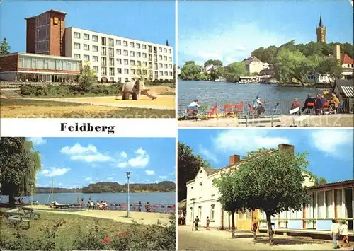 Feldberg Mecklenburg FDGB Erholungsheim Freundschaft Bettenhaus Terrasse Haussee Kat. Feldberger Seenlandschaft