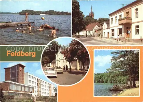 Feldberg Mecklenburg Badesteg Haussee Fuerstenberger Strasse FDGB Erholungsheime Luzinhalle Kat. Feldberger Seenlandschaft