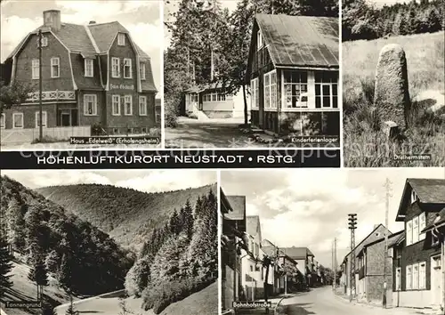 Neustadt Rennsteig Hoehenluftkurort haus Edelweiss Erholungsheim Kinderferienlager Bahnhofstrasse Dreiherrnstein  Kat. Neustadt Rennsteig