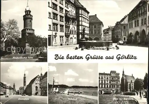 Goerlitz Sachsen Reichenbacher Turm Leninplatz Platz der Befreiung Volksbad Untermarkt Kat. Goerlitz