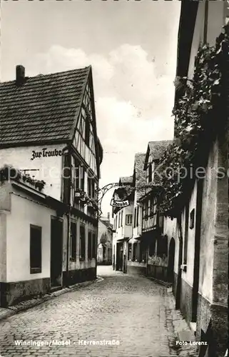 Winningen Mosel Herrenstrasse Gasthaus Zur Traube Kat. Winningen