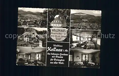 Kollnau Gasthaus Pension Zum Waldhaus Panorama Schwarzwald Kat. Waldkirch