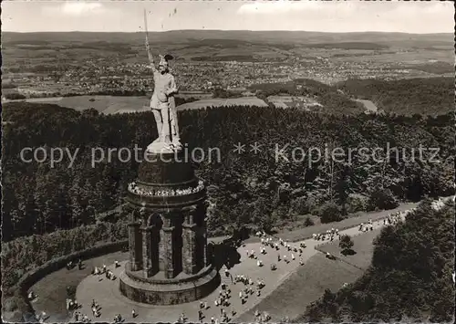 Hermannsdenkmal Teutoburger Wald Fliegeraufnahme Kat. Detmold