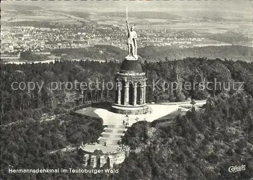 Hermannsdenkmal Teutoburger Wald Fliegeraufnahme Kat. Detmold