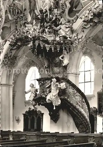 Rottenbuch Oberbayern Kirche Kanzel Kat. Rottenbuch