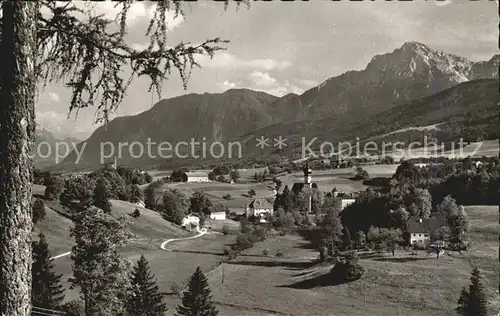 Hoeglwoerth Blick gegen Anger und Hochstaufen Kat. Anger