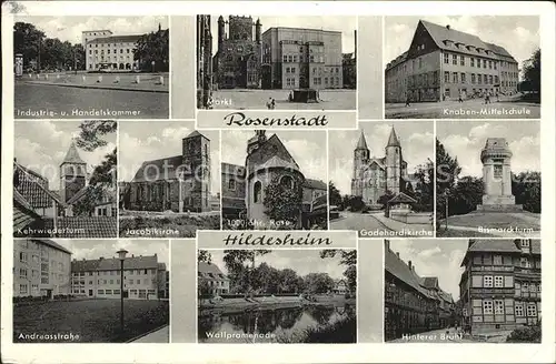 Hildesheim Knaben Mittelschule Andreasstrasse Jacobikirche Industrie  und Handelskammer  Kat. Hildesheim
