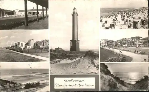 Norderney Nordseebad Park Promenade Leuchtturm Strand  Kat. Norderney