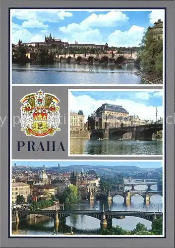 Prag Prahy Prague Gesamtansicht Karlsbruecke Kat. Praha
