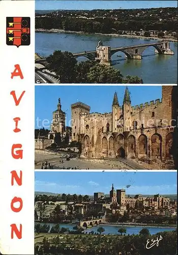 Avignon Vaucluse Pont Saint Benezet Palais des Papes  Kat. Avignon