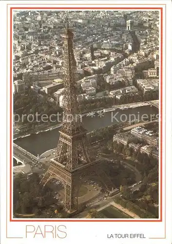 Paris Fliegeraufnahme Eiffelturm Kat. Paris