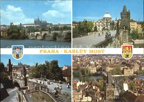 Prag Prahy Prague Burg Karlsbruecke  Kat. Praha