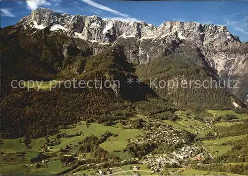 Marktschellenberg mit Untersberg Fliegeraufnahme Kat. Marktschellenberg