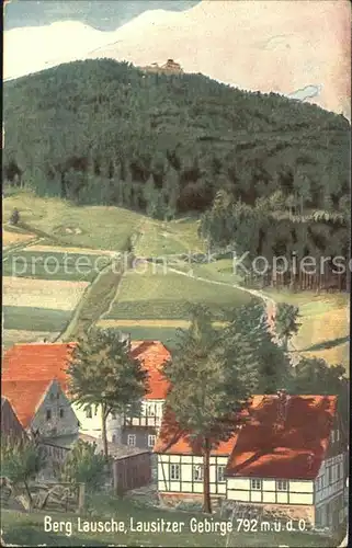 Waltersdorf Zittau Berg Lausche Lausitzer Gebirge Wiedemanns Kuenstlerkarte Kat. Grossschoenau Sachsen