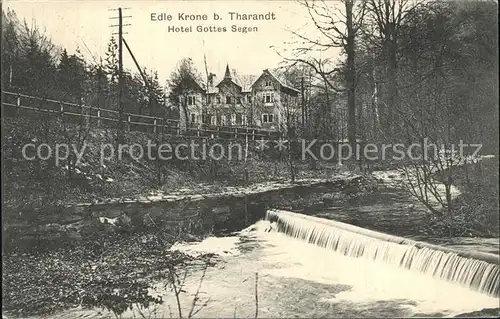 Edle Krone Hotel Gottes Segen Fluss Wehr Kat. Hoeckendorf