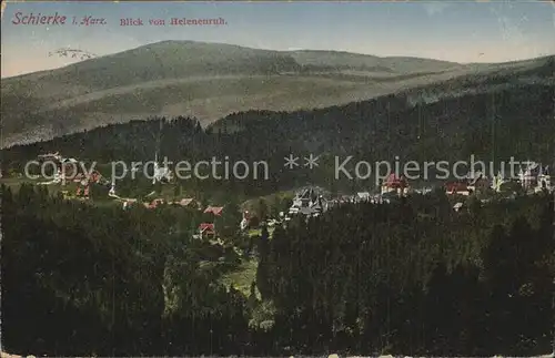 Schierke Harz Blick von Helenenruh Kat. Schierke Brocken