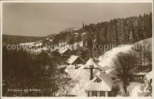 Schierke Harz Ortsansicht Winterlandschaft Kat. Schierke Brocken