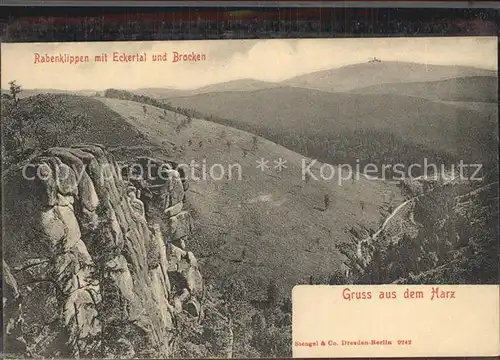 Eckertal Rabenklippen Brocken Kat. Bad Harzburg