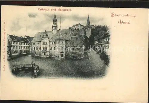 Blankenburg Harz Rathaus Marktplatz Kat. Blankenburg