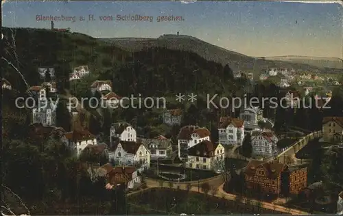 Blankenburg Harz Blick vom Schlossberg Kat. Blankenburg