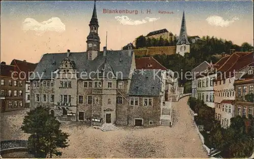 Blankenburg Harz Rathaus Marktplatz Kat. Blankenburg