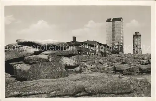 Brocken Teufelskanzel Brockenhaus Kat. Wernigerode