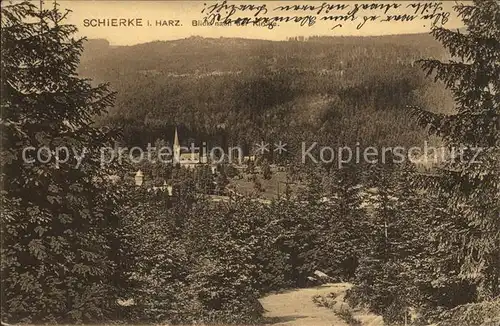 Schierke Harz Blick auf Kirche Kat. Schierke Brocken