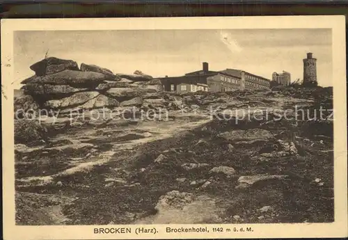 Brocken Brockenhotel Teufelskanzel Kat. Wernigerode