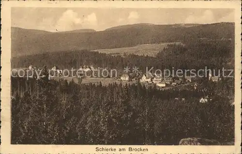 Schierke Harz Brocken Panorama Kat. Schierke Brocken