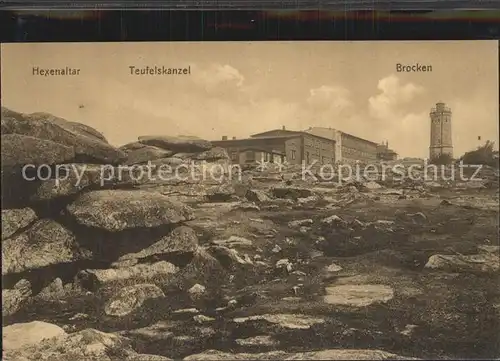 Brocken Hexenaltar Teufelskanzel Brockenhaus Kat. Wernigerode