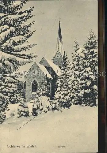 Schierke Harz Kirche Winterlandschaft Kat. Schierke Brocken