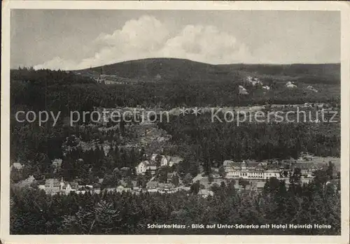 Schierke Harz Blick auf Unterschierke Hotel Heinrich Heine Kat. Schierke Brocken