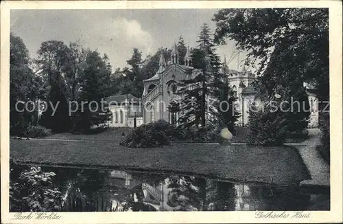 Woerlitz Park Gothisches Haus Kupfertiefdruck Kat. Woerlitz